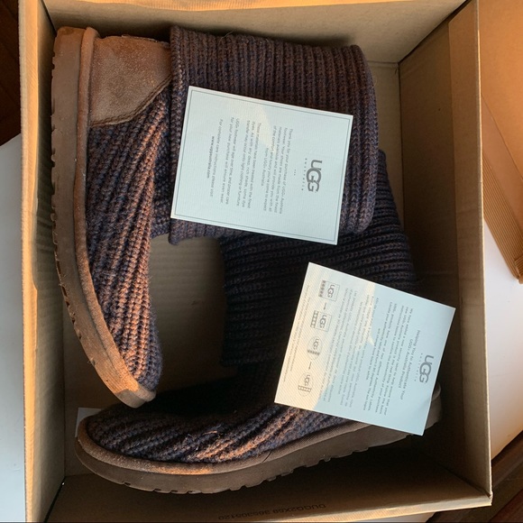 UGG Australia sweater boots deep purple, color with brown, blue - Picture 8 of 14